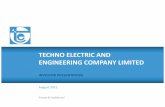 TECHNO ELECTRIC AND ENGINEERING COMPANY LIMITED Meet/220869_20110831.pdf · TECHNO ELECTRIC AND ENGINEERING COMPANY ... Alstom Projects India Ltd. ... and a fellow-member of the Institute
