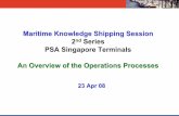 Maritime Knowledge Shipping Session 2nd Series PSA ...€¦ · Maritime Knowledge Shipping Session 2nd Series PSA Singapore Terminals An Overview of the Operations Processes ... SST