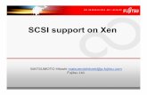 SCSI support on Xen · 2 Why SCSI? Current Xen status personal use available business use reliability and availability are required reliability backup with SCSI ...