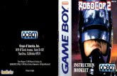 Robocop 2 - Nintendo Game Boy - Manual - … ROBOCOP? INSTRUCTIOö BOOKLET Ocean of America, Inc. 1855 0'Toole Avenue, Suite D-102 San Jose, California 95131 Game Program 1991 Ocean