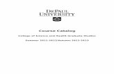 Course Catalog - DePaul University, Chicago · Course Catalog College of Science ... PHILLIP E. FUNK, Ph.D. ... The department offers a program of advanced study which will enable