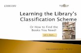 Or How to Find the Books You Need! - Ohio Dominican How to Find the Books You Need! ... Dewey Decimal