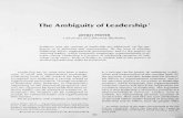 The Ambiguity of Leadershi 1p JEEFREYPFEFEER …laurencase.weebly.com/.../ambiguity_of_leadership.pdf · Three problems with emphasis on leadership Jeffrey Pfeffer (Ph.D. — Stanford
