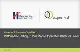 Hexaware & Experitest Co-webinar: Performance Testing webinaR PPT-Hexaware-final.  Hexaware & Experitest