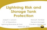 Lightning Risk and Storage Tank Protection - easyfairs.com · API RP 545 Lightning Protection for Hydrocarbon Storage Tanks Project Start = 1999 Document released as RP in 2009 RP