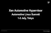 Xen Automotive Hypervisor − Xen Hypervisor – open source license − Core PV Drivers – open source license − PV Backend HW AL – private source license Ownership unbundling