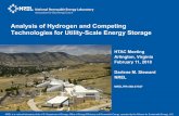 Analysis of Hydrogen and Competing Technologies for ... · Analysis of Hydrogen and Competing Technologies for Utility -Scale Energy Storage HTAC Meeting ... o The storage system
