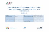 NATIONAL GUIDELINE FOR SWALLOW SCREENING IN ... - hse… · The Health Service Executive-Acute Hospital Division ... with this guideline through monitoring, audit and ... Heart Foundation/HSE