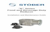 K Series Food and Beverage Duty K SeriesReducer Food … · • The STOBER Food and Beverage Duty reducer is ﬁ lled at the factory with the proper type and ... Beverage Duty Unit