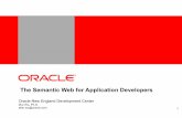 The Semantic Web for Application Developers - Oracledownload.oracle.com/otndocs/tech/semantic_web/pdf/oow2007... · The Semantic Web for Application Developers Oracle New England