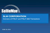 SLM CORPORATION - Sallie Mae | Student Loans, … · 4 FFELP Timeline - Key Events in FFELP History Key Points of the CCRAA • Reduced SAP by 0.55% for Stafford and Consolidation