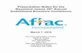 Presentation Notes for the Raymond James 39th ... - investors.aflac…investors.aflac.com/~/media/Files/A/Aflac-IR/events-presentation/... · aflac.com Aflac Worldwide Headquarters