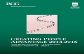 Creating People Advantage 2014-2015image-src.bcg.com/Images/Creating_People_Advantage_2014_2015_… · 4 | Creating People Advantage 2014-2015 • KPIs should link to strategic actions.