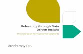 Relevancy through Data Driven Insight - .Relevancy through Data Driven Insight ... our Brand Consulting