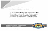 High-Temperature Hybrid Compressed Air Storage€¦ · Energy Research and Development Division . FINAL PROJECT REPORT . High-Temperature Hybrid Compressed Air Storage: Ultra-Low-Cost