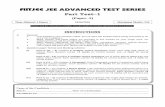 FFIIIITTJJEEEE JJEEEE AADDVVAANNCCEEDD … · 7 –JEE Advanced Part Test 1_Paper–2_ 18/04/2018 fiitjee Ltd. Property No. 80, Behind Sales Tax Office, Mangal Pandey Nagar, University