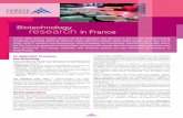 Biotechnology research in France · Research efforts are focused on the analysis of the biosynthesis paths of monoterpene indole alkaloids with the ... and stabilizing the nutritional