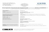 European Technical Approval ETA-11/0003 - CSTBwebapp.cstb.fr/.../pdf/Doc_ETA_11_0003_UK.pdf · Page 2 of European technical approval ETA–11/0003, ... Steel grade is S275 and metal
