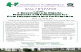 E-Governance in Nigeria: Prospects and Challenges for ...covenantuniversity.edu.ng/content/download/30734/212704/file/E... · e-Governance and sustainable development in Nigeria Challenges