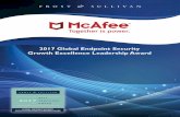Excellence Leadership Award to McAfee · technology among its consumer and corporate product lines. The company has ... build its platform and target new ... making a much easier