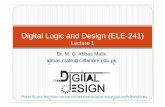 Digital Logic and Design 01 - sanlp.org Logic and Design 01.pdf · Digital Logic and Design (ELE-241) ... Digital Logic and Design yText book Digital Design 2nd Ed., ... 9Digital