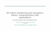 De Nardis 3D indoor positioning and navigation · Luca De Nardis and Giuseppe Caso 3D indoor positioning and navigation: theory, implementation and applications DIET Department, Sapienza
