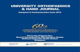 UNIVERSITY ORTHOPAEDICS & HAND JOURNAL 2012.pdf · UNIVERSITY ORTHOPAEDICS & HAND JOURNAL Inaugural & Commemorative Issue 2012 Anniversary 1952 - 2012 Celebrating 60 years of Excellence
