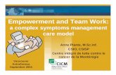 Empowerment and Team work- Vancouver€¦ · Empowerment and Team Work: ... Assessment Teaching Support Empowerment Referrals ... ¾Team-Building care strategies