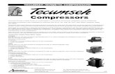 Compressors - Commercial Refrigeration & Air … · tecumseh hermetic compressors ... ce, vde, nf, ccc, csa, gost, soncap, iram, tis, saso ... input (w) 55.0 179 205 233 262 293 10.0