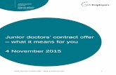what it means for you 4 November 2015 - NHS Employers/media/Employers/Documents/Need to know/… · Junior doctors’ contract offer – what it means for you 2 Junior doctors’