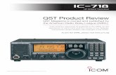 PRODUCT REVIEW - Icom America · PRODUCT REVIEW Joe Bottiglieri, AA1GW Assistant Technical Editor ICOM IC-718 HF Transceiver ... IC-706MKIIG that we reviewed in the July