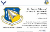 Air Force Office of Scientific Research (AFOSR) · Air Force Office of Scientific Research (AFOSR) 11 March 2015 . Robert J. Kraus, ... Computational Mathematics