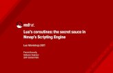 Nmap’s Scripting Engine Lua’s coroutines: the secret sauce in · Lua’s coroutines: the secret sauce in Nmap’s Scripting Engine Lua Workshop 2017 ... work on the Ceph file