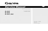 Genie S-60 Service Manual - rentalex.com · S-60 • S-65 • S-60 HC Part No. 77828 February 2012 ii Introduction Important Read, understand and obey the safety rules and operating