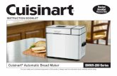 Cuisinart Automatic Bread Maker BMKR-200 Series - Costco · INSTRUCTION BOOKLET Cuisinart® Automatic Bread Maker For your safety and continued enjoyment of this product, always read