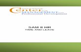 SAM II HR · Time Keeping Documents Current Period Timesheet (CPER) ... These parameters referred to in SAM II HR as policies or profiles, ensure that the