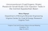 Unconventional (Coal/Organic Shale) Reservoir Small … · Virginia Tech Virginia Coal and Energy Alliance Annual Meeting Kingsport, TN ... • Schlumberger • Global Geophysical