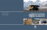 ministry of energy AnD mines Provincial Summary · Ministry of Energy and Mines ... of the 344 km Northwest Transmission ... The companion document Regional Geologist Summaries, ...