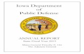 Iowa Department of Public Defense · Military Division State Employee Program 5 ... Provide training and storage facilities ... Iowa Department of Public Defense Annual Report 2015