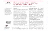 NARRATIVE REVIEW How to study improvement …qualitysafety.bmj.com/content/qhc/24/5/325.full.pdf · How to study improvement interventions: a brief overview ... where the primary