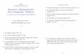 For Computer Science Discrete Mathematics€¦ · Discrete Mathematics For Computer Science ... modular arithmetic (pages 169 175). 9. ... complexity - cryptography - databases digital