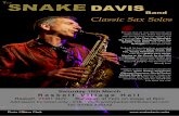 The SNAKE DAVISsnakedavis.rocks/files/CSS_A4_Raskelf_for_print.pdf · The sax man on over 400 records and many classic hits, ... Lisa Stansﬁeld, The Eurythmics, George Michael,