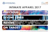 INTIMATE APPAREL 2017 - creora • Increased interest in seamless garment with ... INTIMATE APPAREL 2017 - ON TARGET FUNCTION ... cut technology combined with high performance