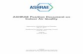Indoor Air Quality: Position Document - ASHRAE Library/About/Position Documents/ASHRAE... · Executive Summary . ASHRAE published a position paper on indoor air quality (IAQ) in 1989