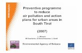 Preventive programme to reduce air pollution and action ... · Preventive programme to reduce air pollution and action ... The cities of Bressanone and Brunico are no more action