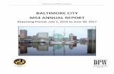 BALTIMORE CITY · 3 Narrative Summary of Data ... Annual See Section 5.3. Part IV.D.4 Trash and Litter Inventory and evaluation all solid waste operations