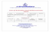 e-Granthalayaegranthalaya.nic.in/Documentation/EG_2016_Activities.pdf · 2018-03-08 · 3. 2005 V.2.0 (LAN) 30 5 98 4. ... Launching of RUMs LI RARIES NETWORK. the Hindustan Times,