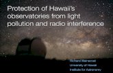 light pollution and rfi - National Optical Astronomy ... pollution and rfi.pdf · Local light sources dominate over distant sources ... Radio frequency interference ... light pollution
