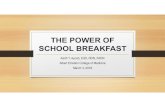 THE POWER OF SCHOOL BREAKFAST - … · Skipping Breakfast: A bad habit gets worse with age 19-yr-old White ... academic performance with clearest effects on mathematic and arithmetic
