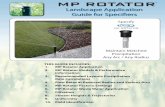 MP rotator - Nelson Irrigation · MP rotator ® Landscape ... SQUARE LAYOUT APPLICATION RATE IN INCHES PER HOUR ... MP Left & Right Strip 90 degrees 6. MP Rotator Waste Water Application
